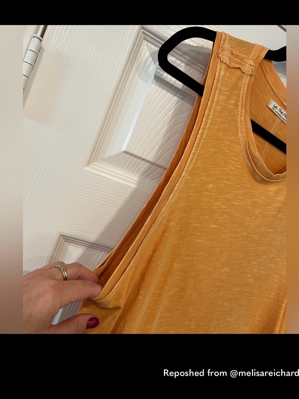 We The Free Orange Slub Knit Tank Top - Picture 2 of 7
